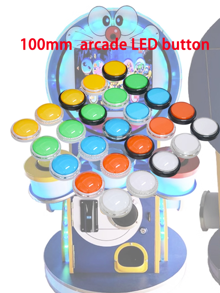Arcade Vibes - 12V Arcade LED-Taste 100mm Flache Runde